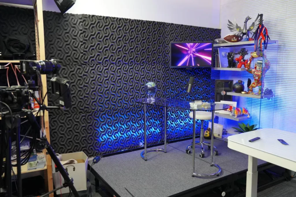 Podcasting studio at EXP