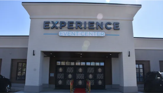 Front entrance to Experience Events Center in Provo